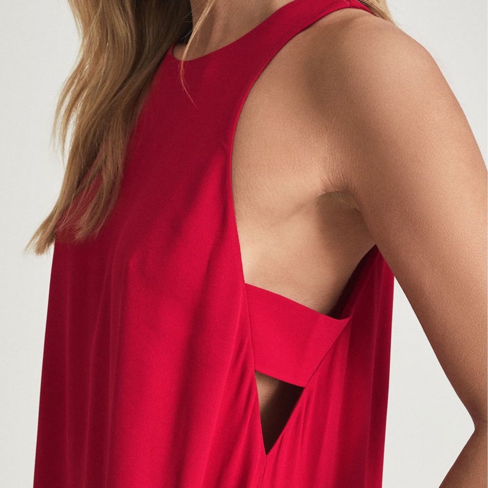 Reiss Lorni Shift Silhouette Midi Dress large NWOT